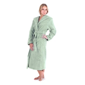 Szlafrok Atena z kapturem 3116 paproć 6251 - Vestis