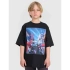 T-shirt oversize z nadrukiem chłopięcy 4F 4FJRAW25TTSHM3061-20S