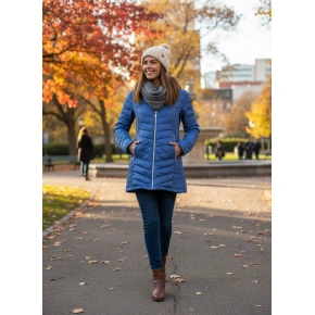 Dámská sezónní bunda 21809 modrá - FPrice