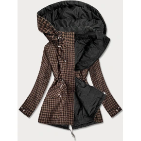 Brązowo-czarna dwustronna kurtka damska (W506) - Goodlooking
