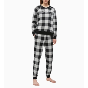 Bluza damska QS6301E-2ZJ szaro-czarny - Calvin Klein