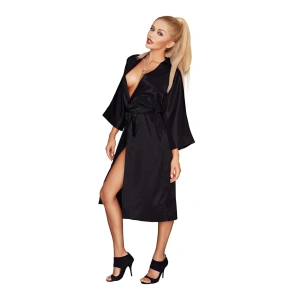 Szlafrok damski 115 czarny - DKaren