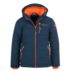 Kurtka narciarska dziecięca Trollkids Kids Hemsedal Snow Jacket XT mystic blue/orange odporna na uszkodzenia niebieska (513-142) Kurtka narciarska dziecięca Trollkids Kids Hemsedal Snow Jacket XT mystic blue/orange odporna na uszkodzenia niebieska (513-142)