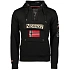 Bluza sportowa męska Geographical Norway GYMCLASS BLACK DB MEN 100 z kapturem czarna (WU4185H-GN-BLACK) pánské