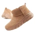 Skechers buty zimowe damskie botki za kostkę ocieplane skórzane brązowe dámské