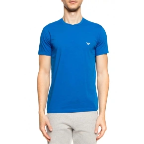 T-shirt męski 2szt 111267 0P720 74820 czarno-niebieski - Emporio Armani