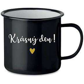 HRNEK KRÁSNÝ DEN! - černý plecháček 350 ml HRNEK KRÁSNÝ DEN! - černý plecháček 350 ml