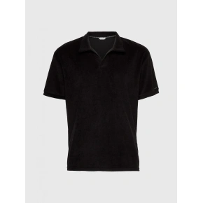 Męskie polo plażowe KM0KM00842 BEH czarny - Calvin Klein