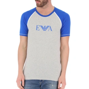 T-shirt męski 110811 0P529 00048 szaroniebieski - Emporio Armani