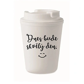 HRNEK DNES BUDE SKVĚLÝ DEN. - bílý termohrnek 300 ml HRNEK DNES BUDE SKVĚLÝ DEN. - bílý termohrnek 300 ml