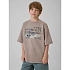 T-shirt loose z nadrukiem chłopięcy 4F 4FJRSS26TTSHM4279-25S