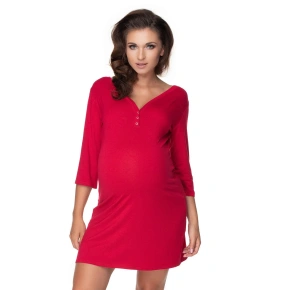 Damska koszula nocna model 138231 burgund - PeeKaBoo