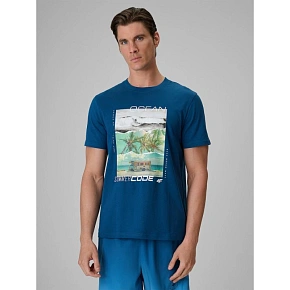 T-shirt regular z nadrukiem męski 4F 4FRSS26TTSHM4304-46S T-shirt regular z nadrukiem męski 4F 4FRSS26TTSHM4304-46S