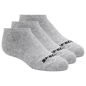 Skechers 3pk Unisex Non Terry No Show S114041-020 Szare 39-42 Skechers 3pk Unisex Non Terry No Show S114041-020 Szare 39-42