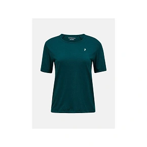 Koszulka damska PEAK PERFORMANCE W Wool-Blend Shortsleeve kolor zielony Koszulka damska PEAK PERFORMANCE W Wool-Blend Shortsleeve kolor zielony