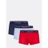 Bokserki 3szt 1U87903841-020 czerwono-niebieskie - Tommy Hilfiger