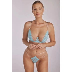 Biustonosz damski Camile SC-1123 turkusowo-beżowy - Kinga