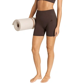 Spodenki damskie adidas Workout Essentials Knit 4 Inch Leggings brązowe KE5841 dámské