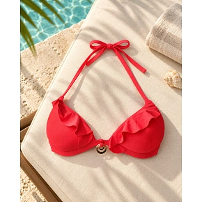 Top kąpielowy push-up BA122 czerwony - Selmark