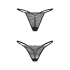Dámská sexy tanga Clara 2-Pack černé - Obsessive