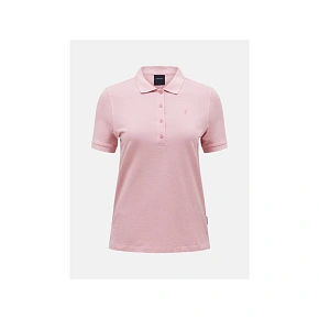 Koszulka damska PEAK PERFORMANCE W Classic Cotton Polo kolor różowy Koszulka damska PEAK PERFORMANCE W Classic Cotton Polo kolor różowy