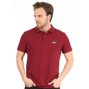 Męska koszulka polo JFTPOLO10 bordowy - John Frank