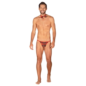 Zestaw męski Mr Merrilo stringi + muszka - Obsessive