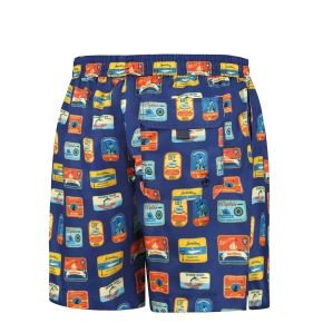 Męskie szorty kąpielowe Happy Shorts długie SM29-48 Granatowy mix - Self