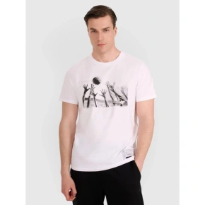 T-shirt regular z nadrukiem siatkarskim męski 4F 4FRAW25TTSHM3319-10S T-shirt regular z nadrukiem siatkarskim męski 4F 4FRAW25TTSHM3319-10S