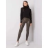 Damskie legginsy RV LG 6007.11 Ciemna zieleń khaki - Rue Paris