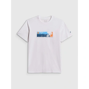 T-shirt regular z nadrukiem męski 4F 4FWSS26TTSHM3335-10S T-shirt regular z nadrukiem męski 4F 4FWSS26TTSHM3335-10S