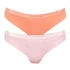 Stringi 2szt QD3695E-CDJ pomarańczowo-różowe - Calvin Klein