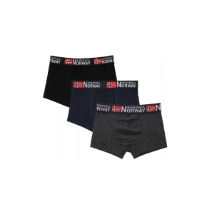 Pánské boxerky 3PACK GN-05 Černá/šedá/tm.modrá - Geographical Norway