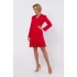 Dámské šaty se skládaným spodním lemem M752 Červená - MOE