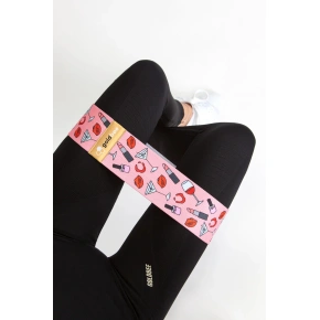 BeBooty Ladies Pink Pattern Fitness Rubber - GoldBee