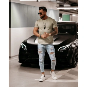 T-shirt męski 278060 khaki - Ola Voga