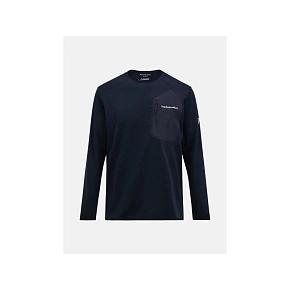 Bluza męska PEAK PERFORMANCE M Freelight Polartec Grid Crew kolor czarny Bluza męska PEAK PERFORMANCE M Freelight Polartec Grid Crew kolor czarny