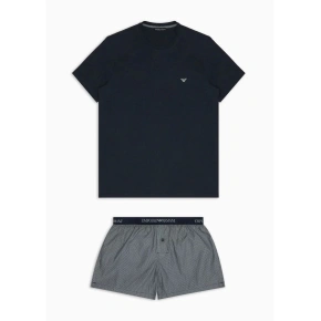 Piżama męska 111339 4R576 66936 granatowa w paski - Emporio Armani