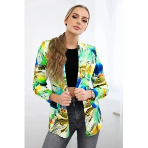 Bawełniana kurtka z nadrukiem 5478 zielona - Zentex