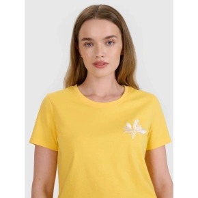 T-shirt regular z nadrukiem damski 4F 4FRSS25TTSHF2693-71S