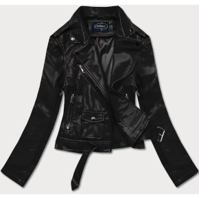 Czarna kurtka wyścigowa - kamizelka z ekoskóry FL202050 czarny - FLAM Mode