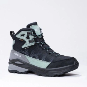 Aku buty sportowe trekkingowe damskie Adapta Gore-tex skórzane czarne zielone dámské