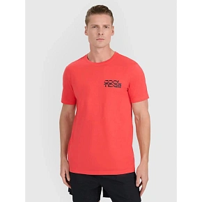T-shirt regular z nadrukiem męski 4F 4FWSS25TTSHM1984-63S