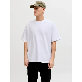 Jack&Jones koszulka t-shirt JJEBARRON TEE SS O-NECK NOOS 12298906 WHITE Jack&Jones koszulka t-shirt JJEBARRON TEE SS O-NECK NOOS 12298906 WHITE