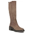 Kozaki damskie zamszowe na klocku taupe Filippo DKZ8310