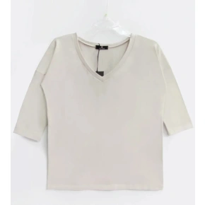 Gładka bluzka damska z dekoltem w szpic