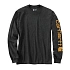 Koszulka z długim rękawem Carhartt Sleeve Logo T-Shirt L/S - carbon heather rozmiar: s
