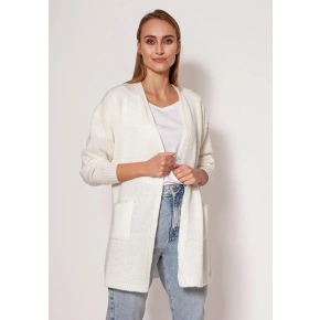 Sweter zapinany na guziki PA013 kremowy - MKM