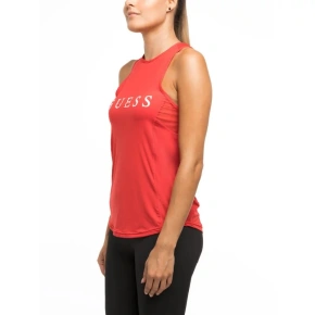 Damski sportowy podkoszulek O94A23MC015-G587 czerwony - Guess