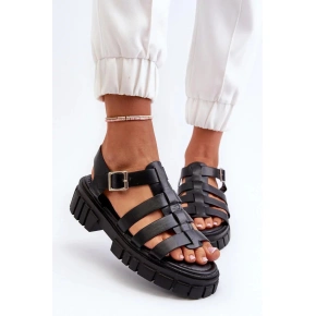 Sandały N75-4 w kolorze czarnym - Stawiaj kroki w dobrym stylu